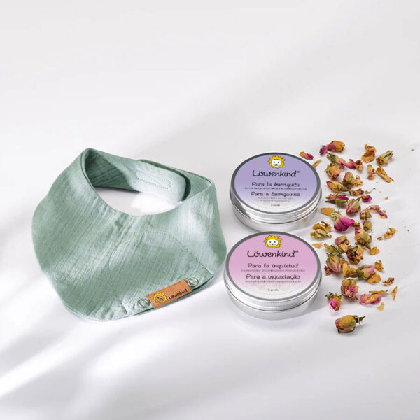 set inicio bandana "mini" menta; barriguita/inquietud